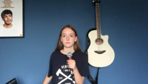 13 year old, Bella Matthews performs her own rap called 2020