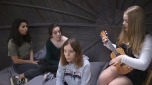 Dixie, Emily, Imogen & Tara performing a beautifully stripped back acoustic piece 'Listen and Learn' which was written and recorded entirely by the young artists on the theme of #climatechange, #youthactivism and is a response to the media’s negative portrayal of Greta Thunberg